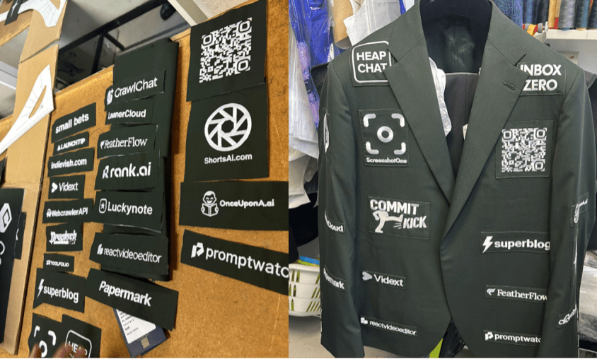 The sponsors and the suit.